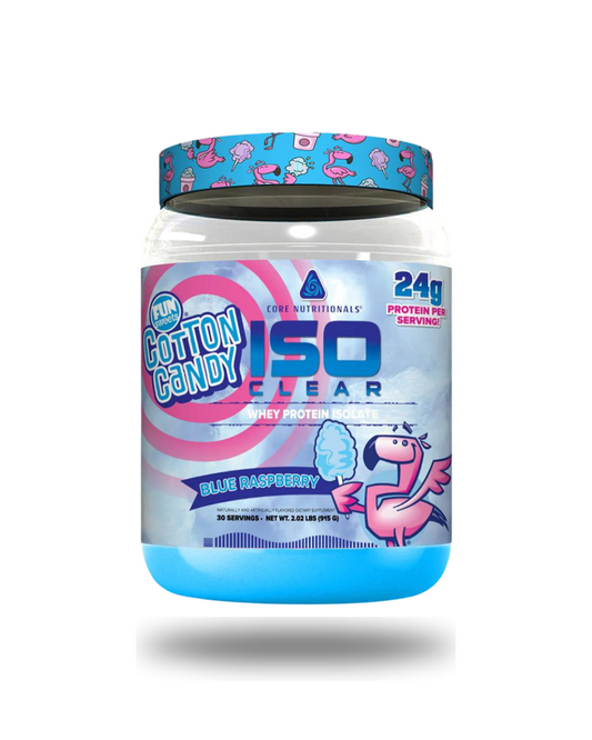 Core Nutritionals Iso Clear Whey Isolate Protein Powder Cotton Candy 30 Servings Supplement Facts - Leucine | Svpplements