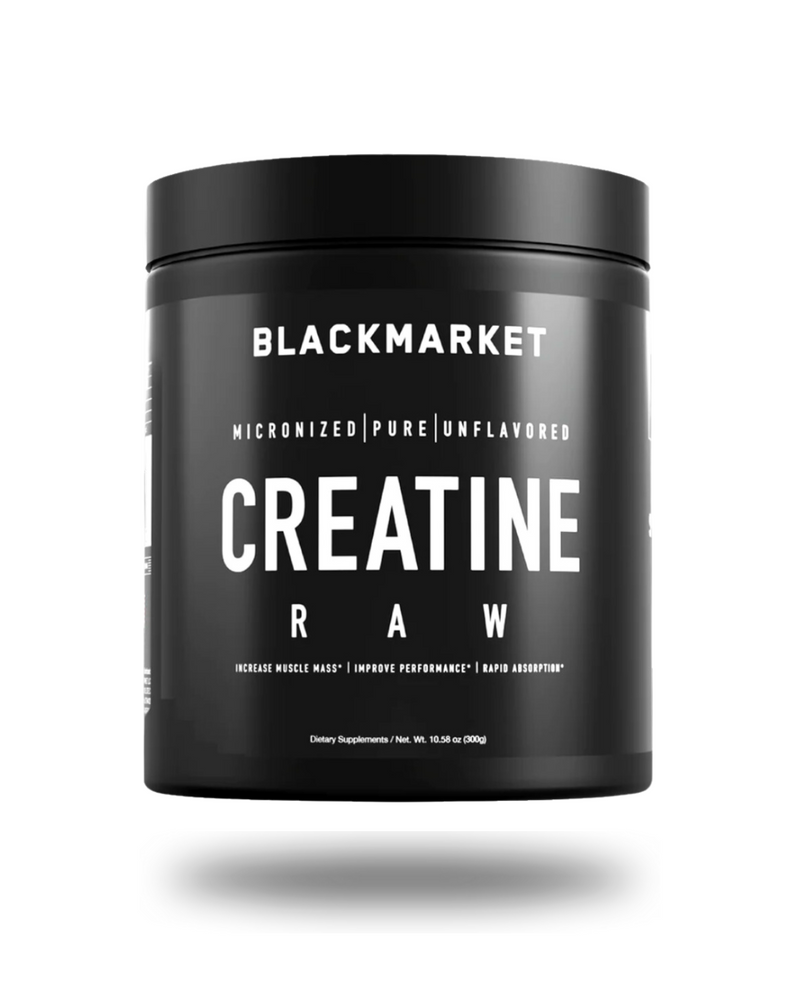 BlackMarket Creatine Monohydrate Powder 60 Servings - Creatine Monohydrate 5g | Svpplements