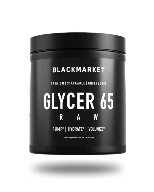 BlackMarket Glycer 65 Glycerol Powder Pump Supplement 100 Servings | Svpplements