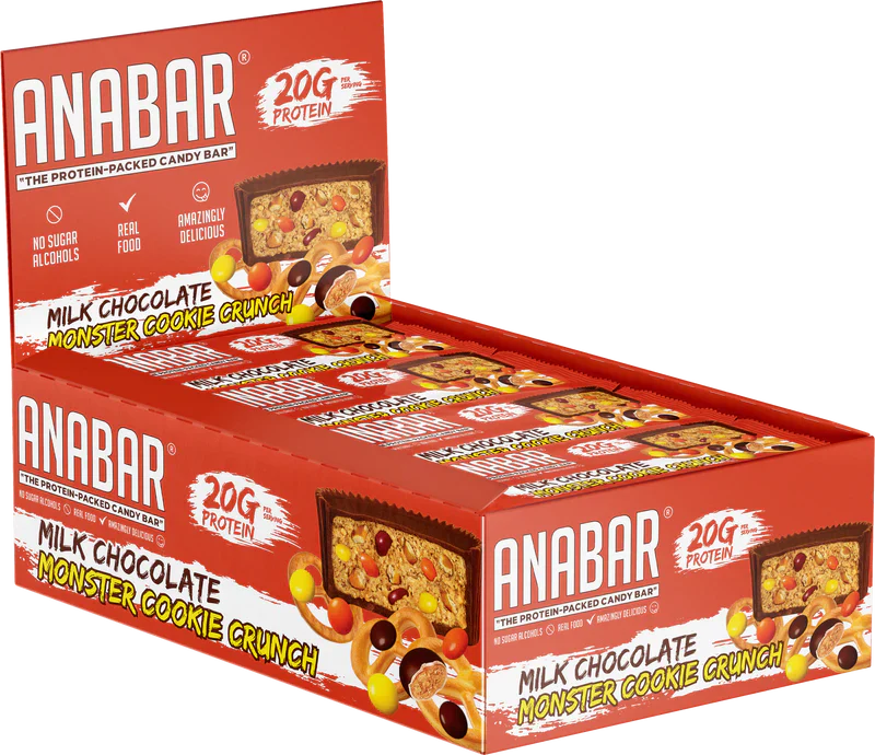 Anabar Protein Packed Candy Bar Protein Bar 12 Count - Flavor Options | Svpplements