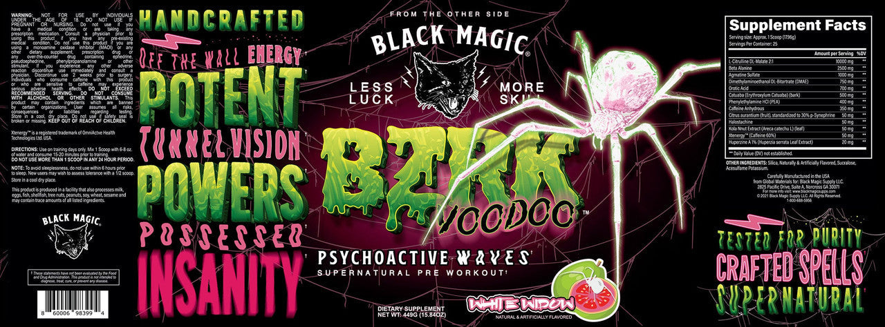 Black Magic | BZRK VOODOO | Limited Edition Pre-Workout