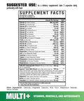 Axe & Sledge Multivitamin Mineral Antioxidant Formula 30 Servings Supplement Facts - Vitamin D3 50mcg | Svpplements