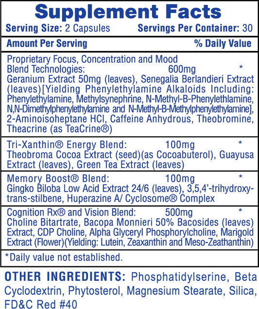 HI TECH PHARMACEUTICALS, INC. Dietary Supplement - Supplement Facts | Svpplements