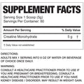 Magnum Essentials Creatine 100 Creatine Monohydrate Powder 80 Servings Supplement Facts - Creatine | Svpplements