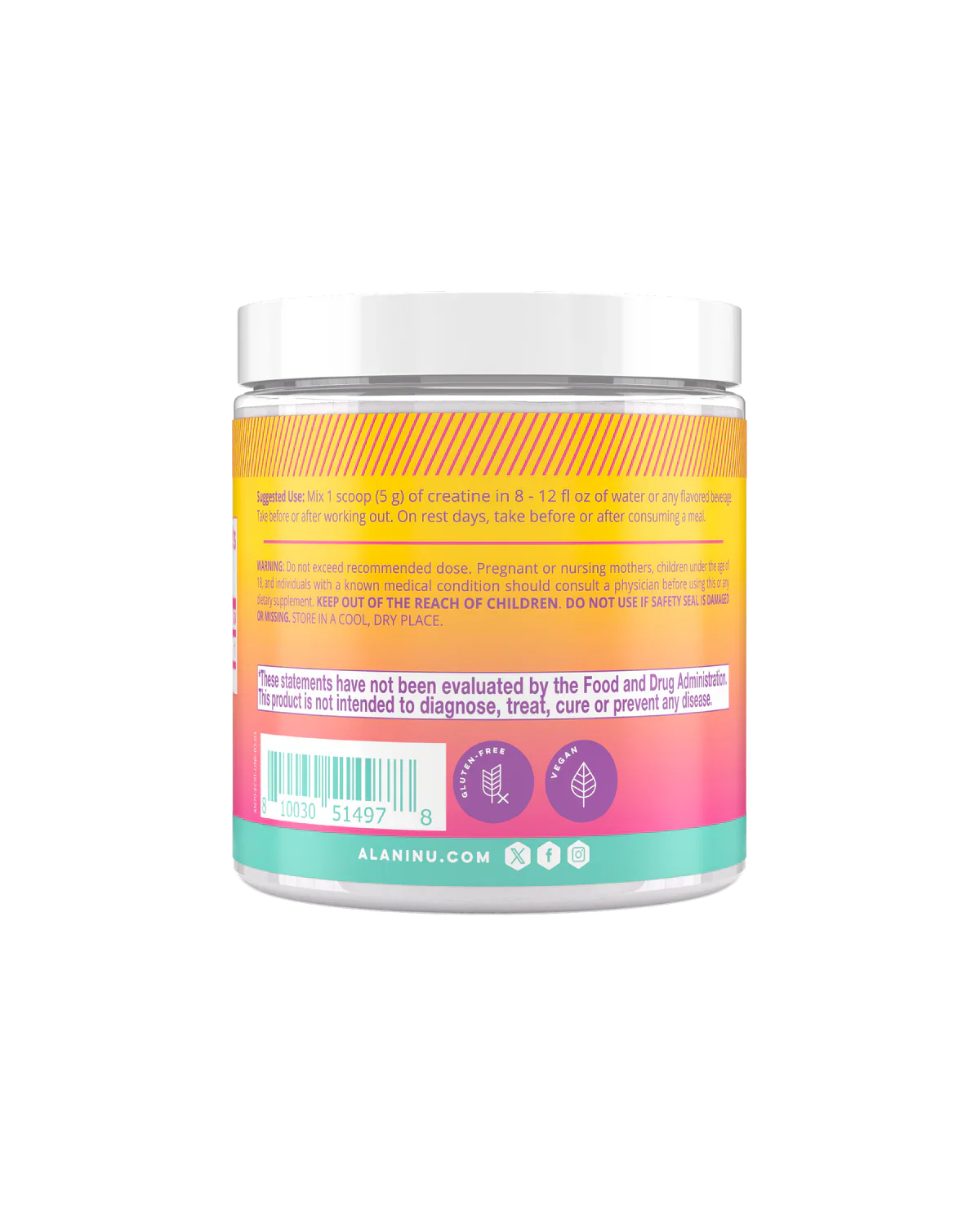 Alani Nu | Creatine Monohydrate | Unflavored | 30 serving (150g)