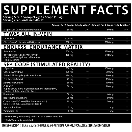 Inspired Nutraceuticals Pre-Workout Supplement - Product View | Svpplements
