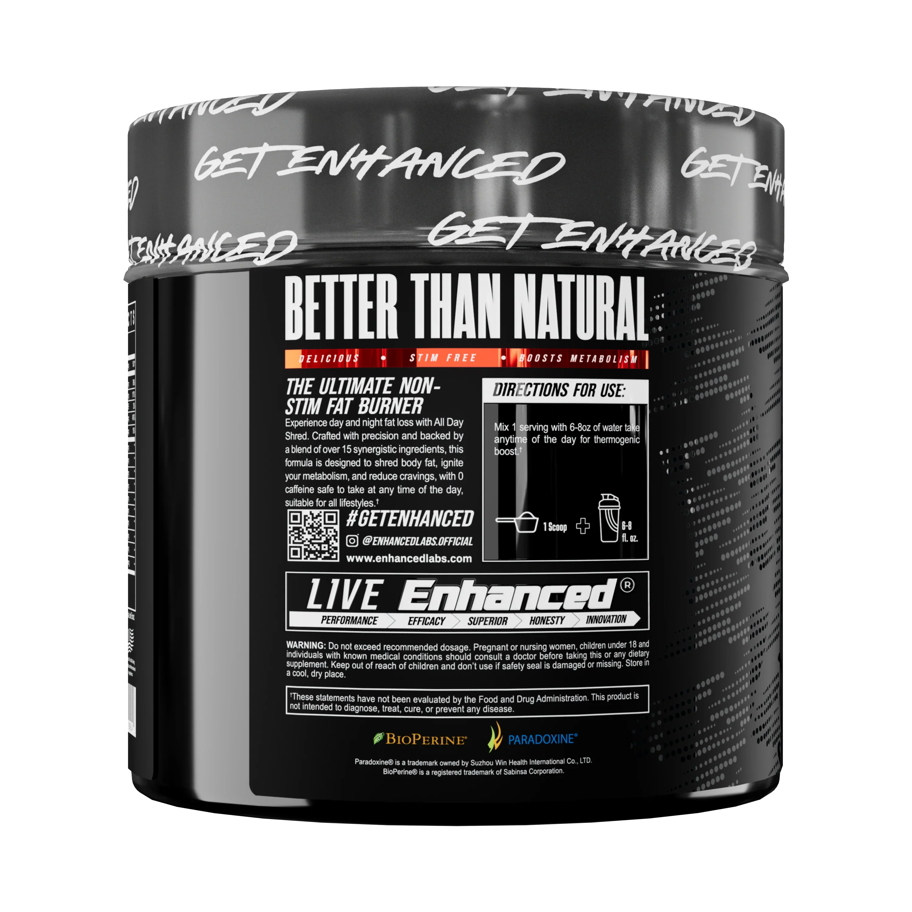 Enhanced | All Day Shred | No Stim Fat Burner Powder