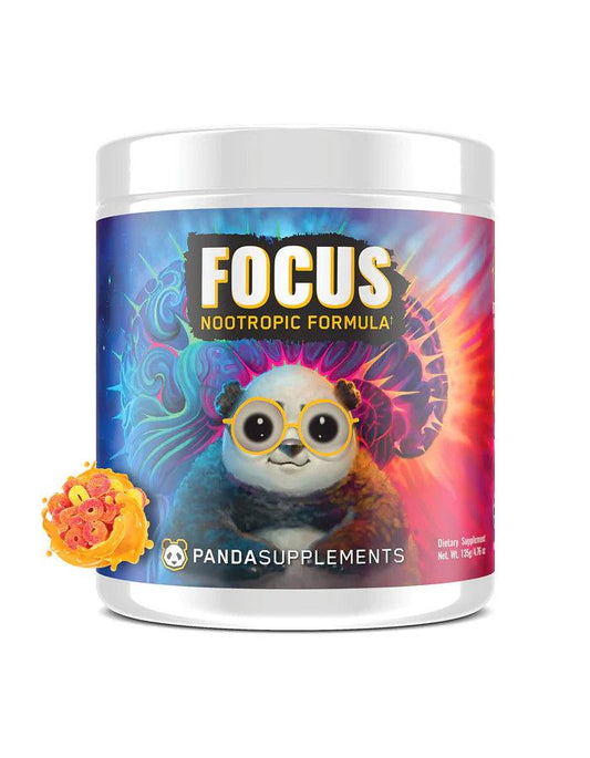 Panda Supps Focus Nootropic Powder 30 Servings Supplement Facts - L-Tyrosine 1500mg | Svpplements