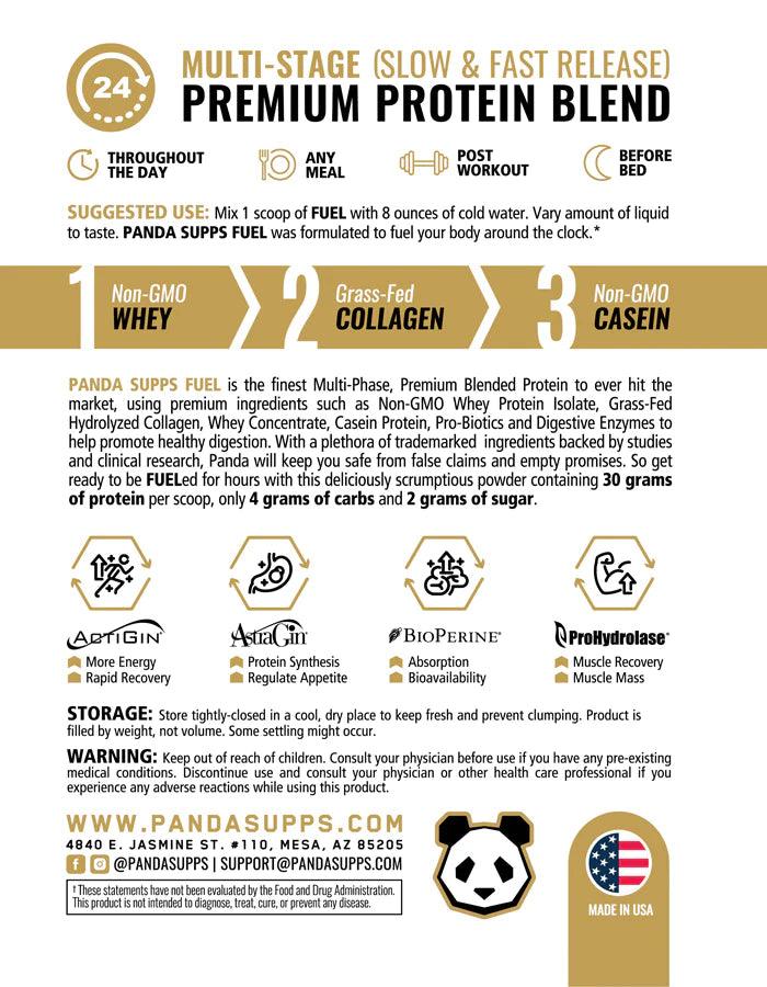 Panda Supps | Fuel | Premium Protein | 30g protein + 5g Collagen