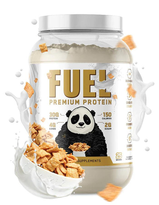 Panda Supps Panda Supps | Fuel | Premium Protein | 30g protein + 5g Collagen - Side View | Svpplements