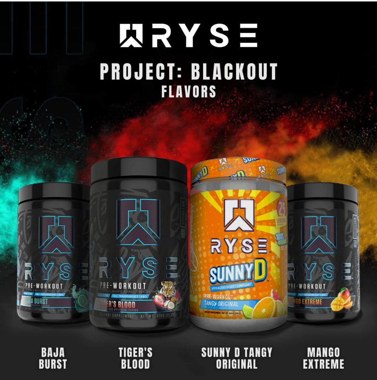 RYSE | Project Blackout | High Stim Pre-Workout