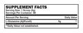 EAS L-Glutamine Recovery Powder 80 Servings Supplement Facts - L-Glutamine 5g | Svpplements