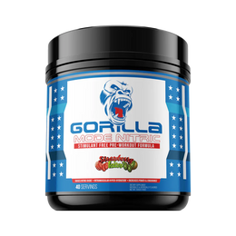 Gorilla Mode Nitric Pre-Workout Powder Moderate Stim 30 Servings - L-Citrulline 5000mg | Svpplements