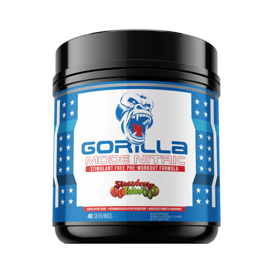 Gorilla Mode Nitric Pre-Workout Powder Moderate Stim 30 Servings - L-Citrulline 5000mg | Svpplements