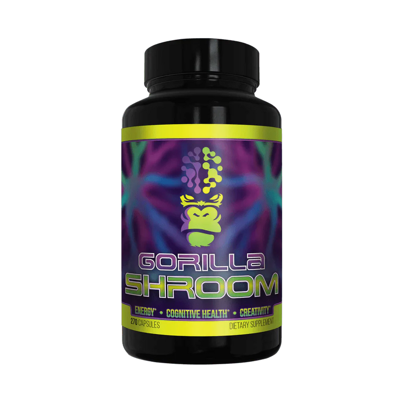 Gorilla Mind Shroom Nootropic Capsules 30 Servings - Lion's Mane Mushroom 1500mg | Svpplements
