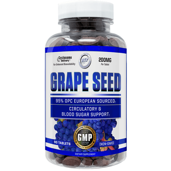 Hi-Tech Pharmaceuticals Grape Seed 200mg Tablets 90 Count 90 Servings - European Grape Seed Extract 200mg | Svpplements