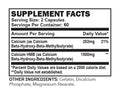 HMB Calcium HMB Recovery Capsules 60 Servings Supplement Facts - Calcium HMB 1500mg | Svpplements