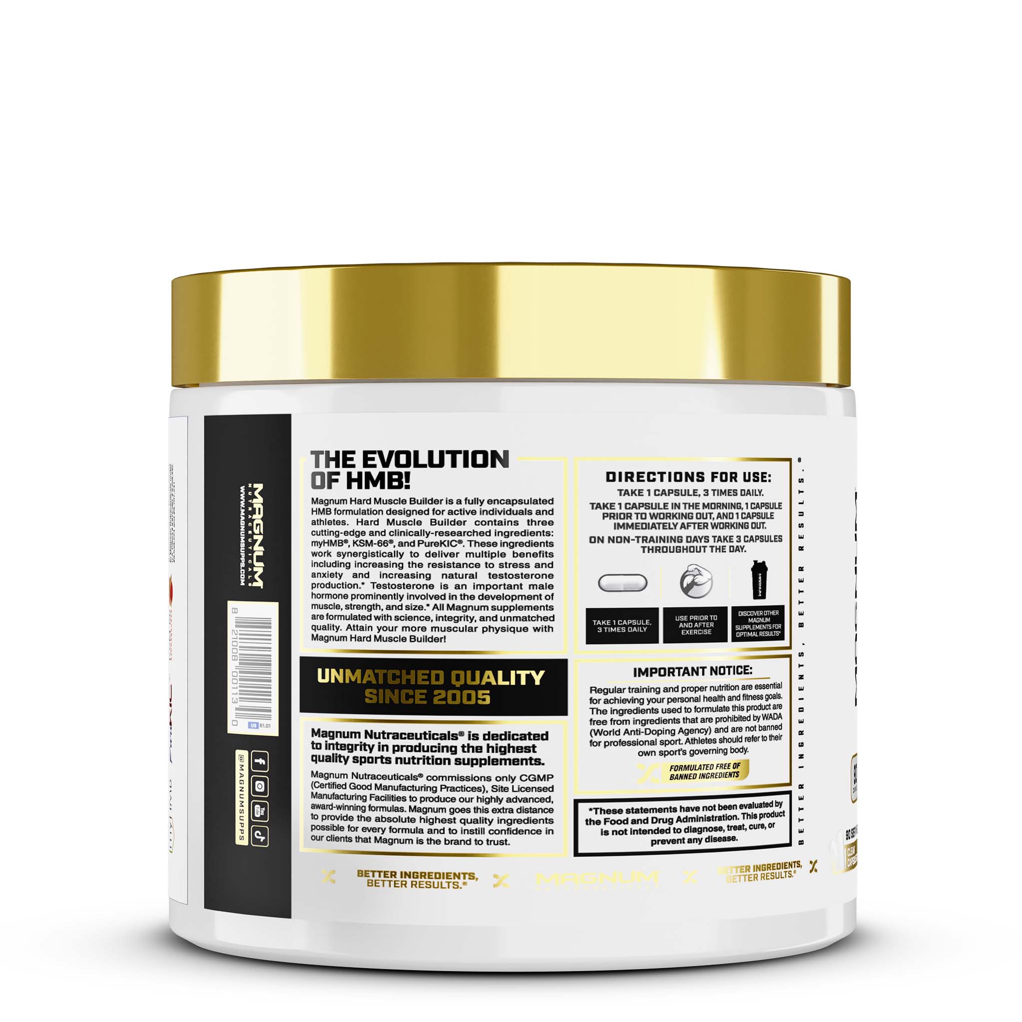 Magnum Nutracueticals | H.M.B. | Hard Muscle Builder | 90ct.