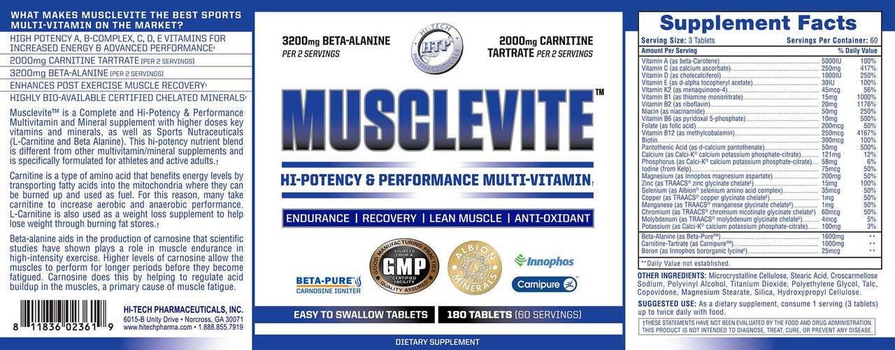 Hi-Tech Pharmaceuticals | Musclevite | Performance Multivitamin