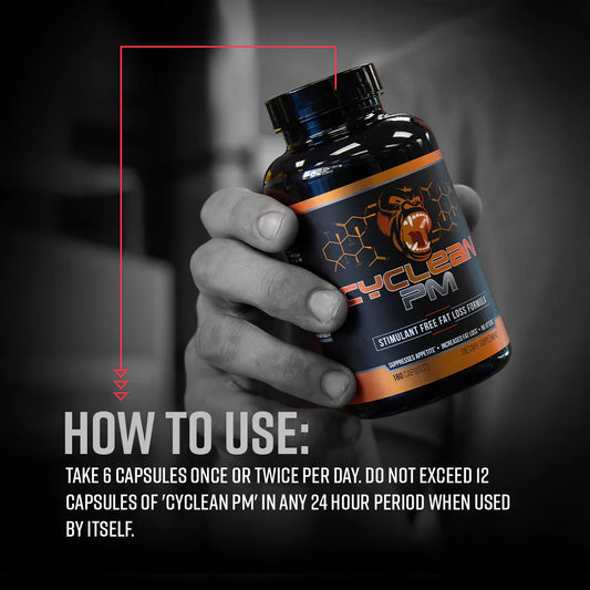 Gorilla Mind Cylean PM Nootropic Capsules 30 Servings Supplement Facts - L-Tyrosine 750mg | Svpplements