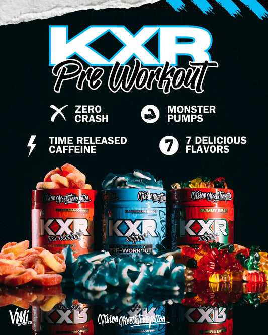 VMI Sports KXR Low-Stim Pre-Workout Powder 30 Servings Supplement Facts - goBHB® Beta-Hydroxybutyrate Complex | Svpplements