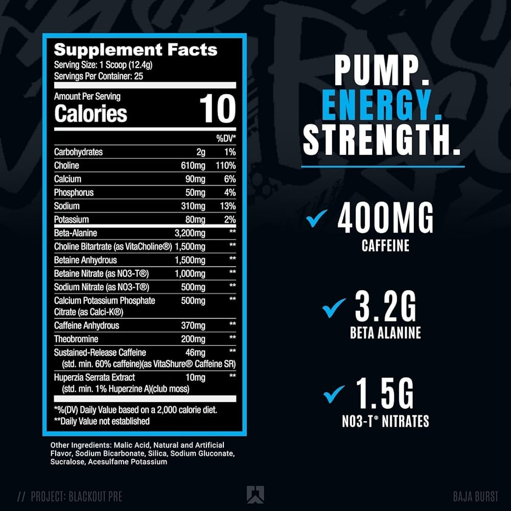 RYSE | Project Blackout | High Stim Pre-Workout
