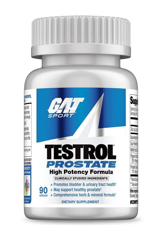 GAT Sport Testrol Prostate Men's Prostate Support Capsules 30 Servings Supplement Facts - Saw Palmetto 320mg | Svpplements