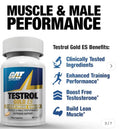 GAT Sport Testrol Gold ES Hormone Support Capsules 30 Servings Supplement Facts - Diindolylmethane (DIM) 200mg | Svpplements