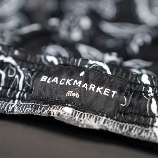 BlackMarket Paisley 4 Fight Shorts Accessory N/A Supplement Facts - 4-inch Muay Thai-inspired cut | Svpplements