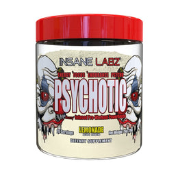 Insane Labz Psychotic Clear Pre-Workout Powder 20 Servings - L-Citrulline Malate 2:1 6g | Svpplements