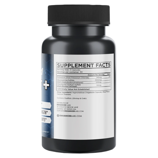 Enhanced Joint Blast Joint Support Capsules 30 Servings Supplement Facts - Glucosamine Sulfate 1500mg | Svpplements