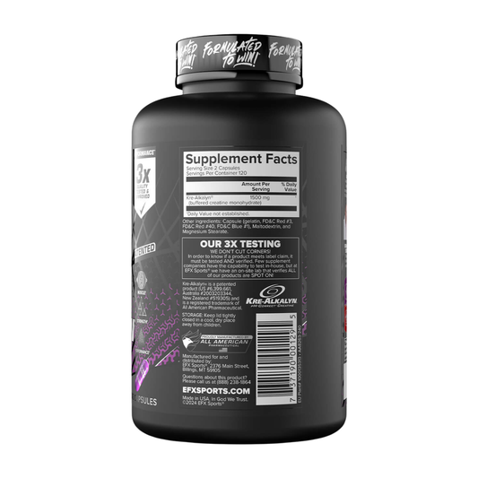 EFX Sports | Kre-Alkalyn EFX Capsules | PH-Correct Creatine