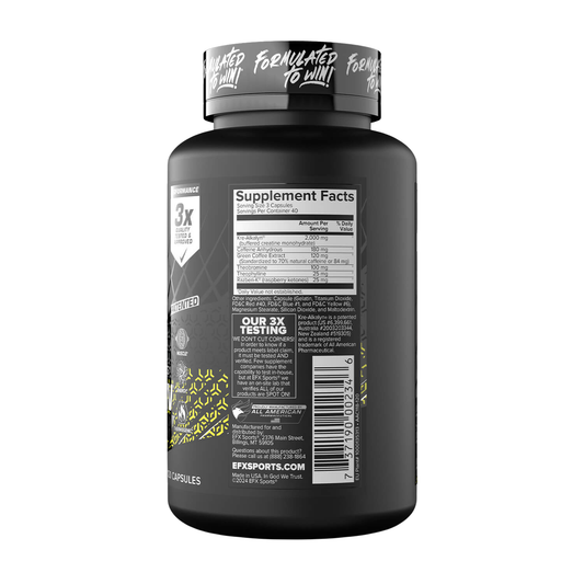 EFX Sports | Kre-Alkalyn Hardcore | Thermogenic Creatine Caps