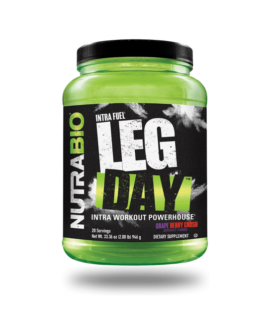 NutraBio Leg Day Endurance Intra-Workout Powder 20 Servings Supplement Facts - Cluster Dextrin® 25g | Svpplements