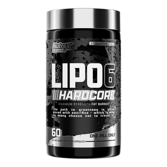 Nutrex LIPO-6 Hardcore Fat Burner Capsules 60 Servings - Caffeine Anhydrous 300mg | Svpplements
