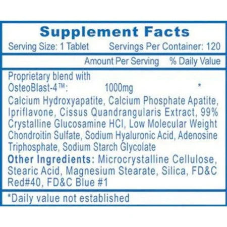 Hi-Tech Pharmaceuticals Osteo-Rx Joint Support Tablets 120 Servings Supplement Facts - Joint Support | Svpplements