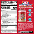Axe & Sledge Farm Fed Protein Powder 28 Servings Supplement Facts - Whey Protein Isolate 25g protein per | Svpplements
