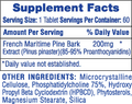 Hi-Tech Pine Bark Supplement Capsules 60 Servings Supplement Facts - French Maritime Pine Bark Extract (Pinus | Svpplements