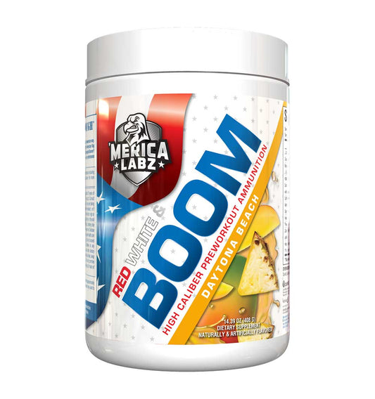 Merica Labz Red White & Boom High Stim Pre-Workout Powder N/A Servings Supplement Facts - L-Citrulline | Svpplements