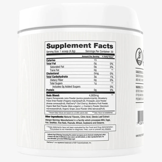 Martha Stewart Wellness Reds Powder 30 Servings Supplement Facts - ~4g reds blend | Svpplements