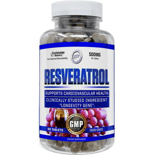Hi-Tech Pharmaceuticals Resveratrol 500mg Capsules 90 Servings - Trans-Resveratrol 100mg | Svpplements