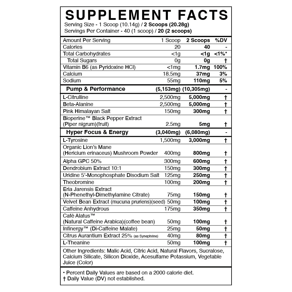 Blackmarket | Rule | Hyper Focus Pre Workout