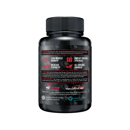 Alpha Lion SuperHuman Muscle Strength Support Powder 30 Servings Supplement Facts - RipFactor® 650mg | Svpplements