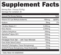 Bucked Up Pre-Workout Powder 30 Servings Supplement Facts - Citrulline Malate 6000mg | Svpplements