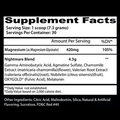 Insane Labz Nightmare Sleep Supplement Powder 30 Servings Fruit Punch Supplement Facts - Magnesium Glycinate | Svpplements
