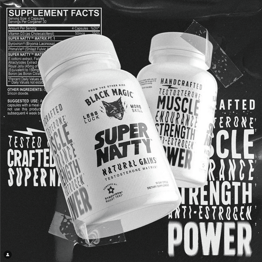 Black Magic Supply Super Natty Testosterone Support Capsules 30 Servings Supplement Facts - Vitamin D3 50mcg | Svpplements