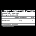 Insane Labz Beta-Alanine Powder 30 Servings Supplement Facts - Beta-Alanine 3.2g | Svpplements