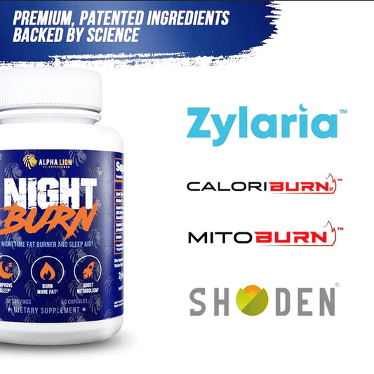 Alpha Lion Night Burn Fat Burner Capsules 30 Servings Supplement Facts - Zylaria™ 500mg | Svpplements