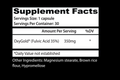 OxyGold Fulvic Acid Capsules 30 Servings Supplement Facts - OxyGold® (Fulvic Acid 35%) 350mg | Svpplements