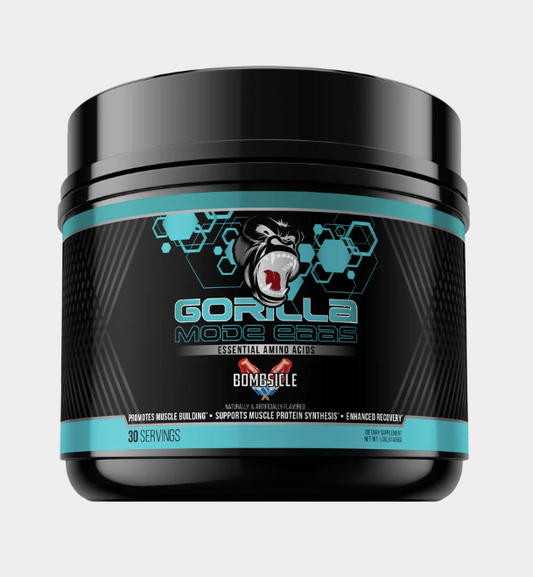 Gorilla Mode EAAs Essential Amino Acid Powder 30 Servings Supplement Facts - L-Leucine 4000mg | Svpplements